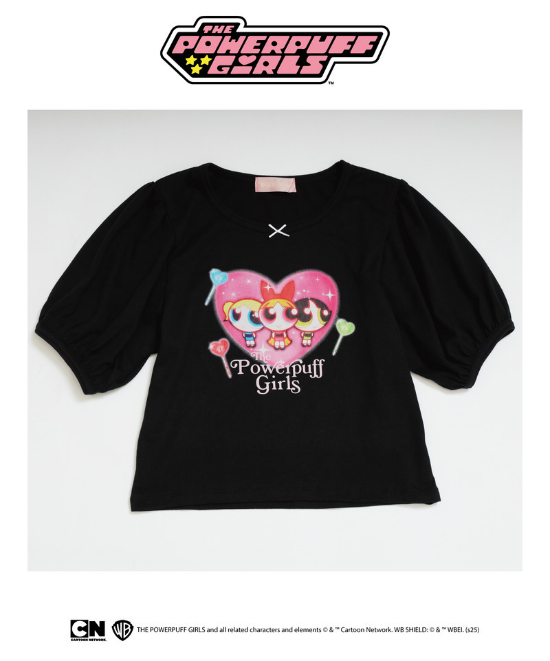 【THE POWERPUFF GIRLS】ハートキャンディーTEE  詳細画像 ブラック 8