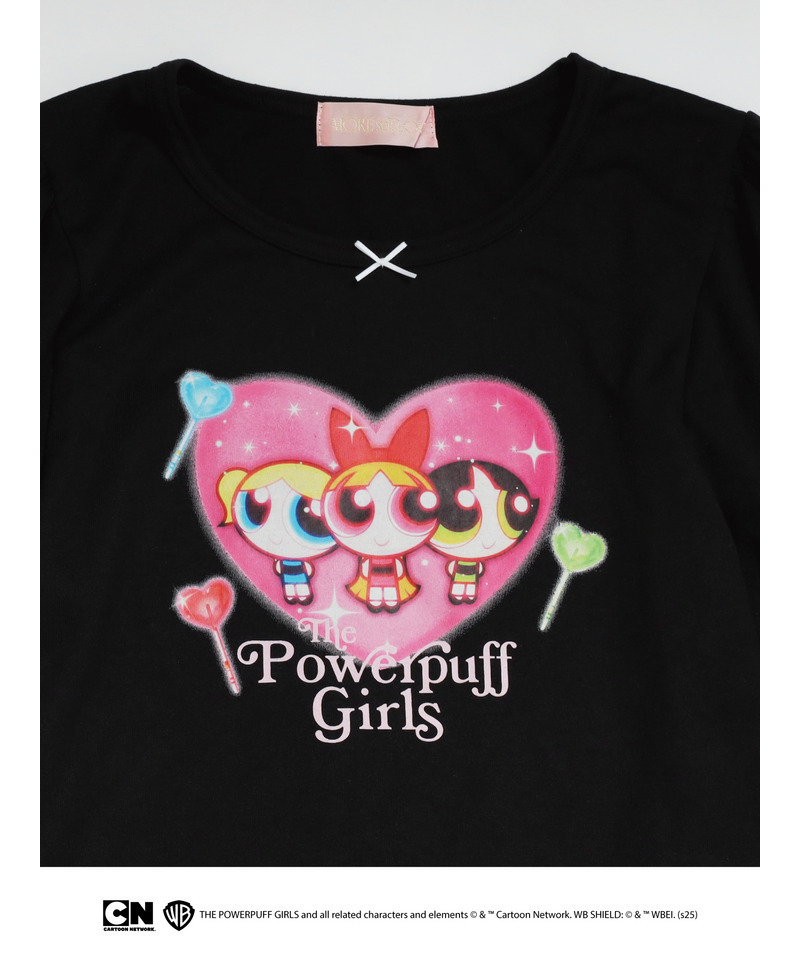 【THE POWERPUFF GIRLS】ハートキャンディーTEE  詳細画像 ブラック 9