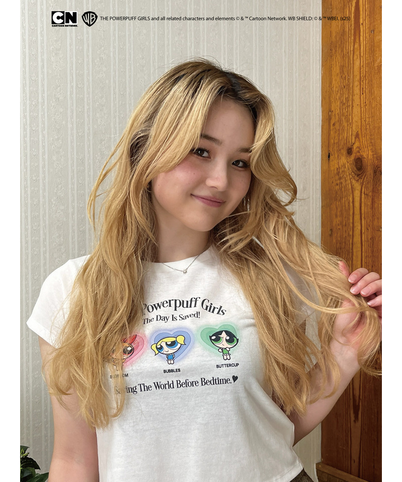 【THE POWERPUFF GIRLS】パジャマガールズTEE  詳細画像 オフホワイト 10