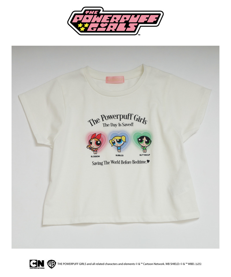 【THE POWERPUFF GIRLS】パジャマガールズTEE  詳細画像 オフホワイト 18