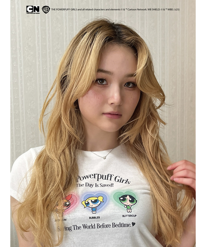 【THE POWERPUFF GIRLS】パジャマガールズTEE  詳細画像 オフホワイト 2