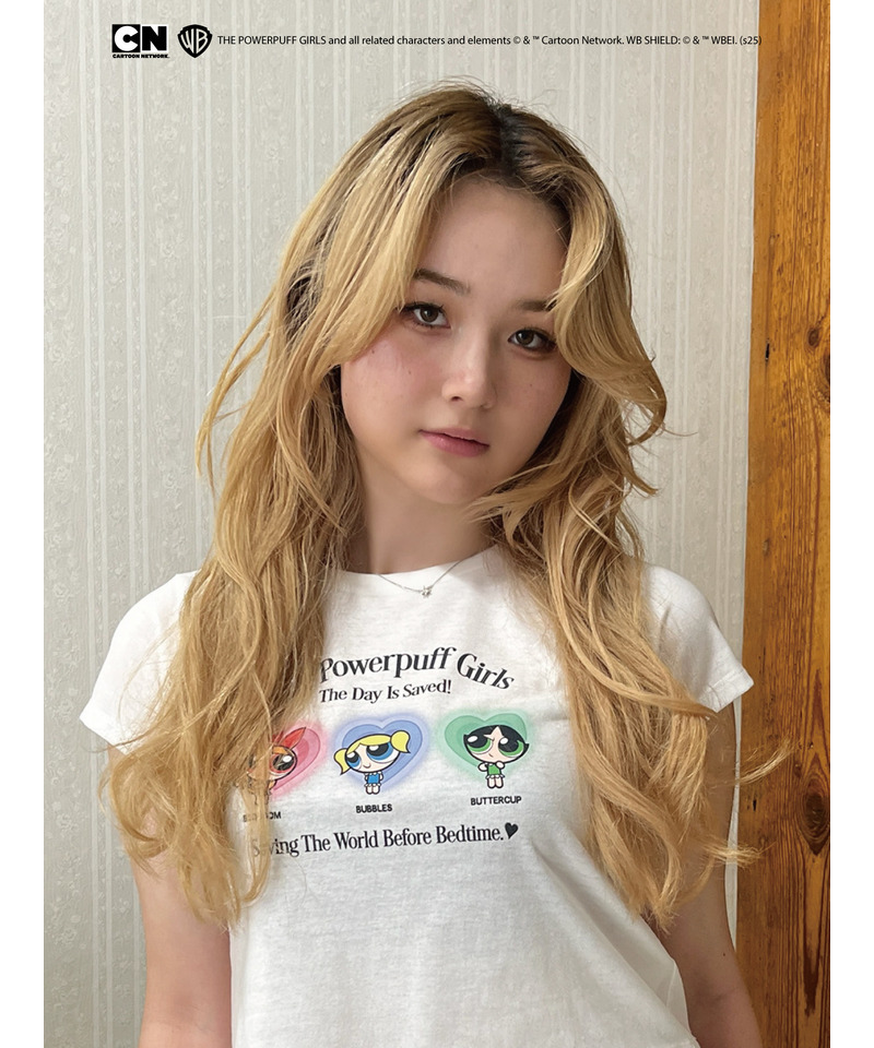 【THE POWERPUFF GIRLS】パジャマガールズTEE  詳細画像 オフホワイト 8