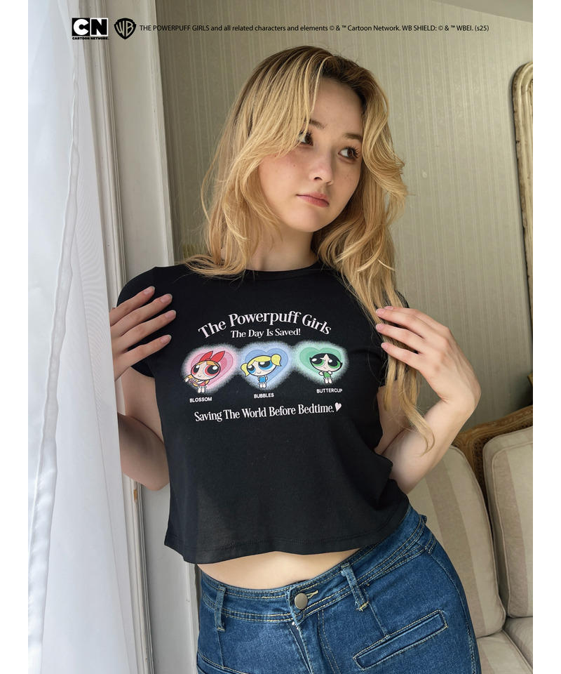 【THE POWERPUFF GIRLS】パジャマガールズTEE  詳細画像 ブラック 10