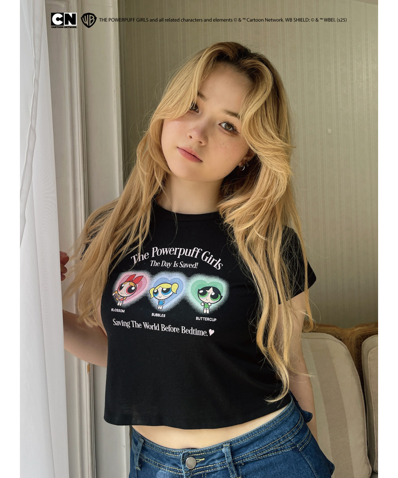 【THE POWERPUFF GIRLS】パジャマガールズTEE  詳細画像 ブラック 11