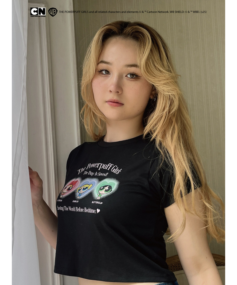 【THE POWERPUFF GIRLS】パジャマガールズTEE  詳細画像 ブラック 4