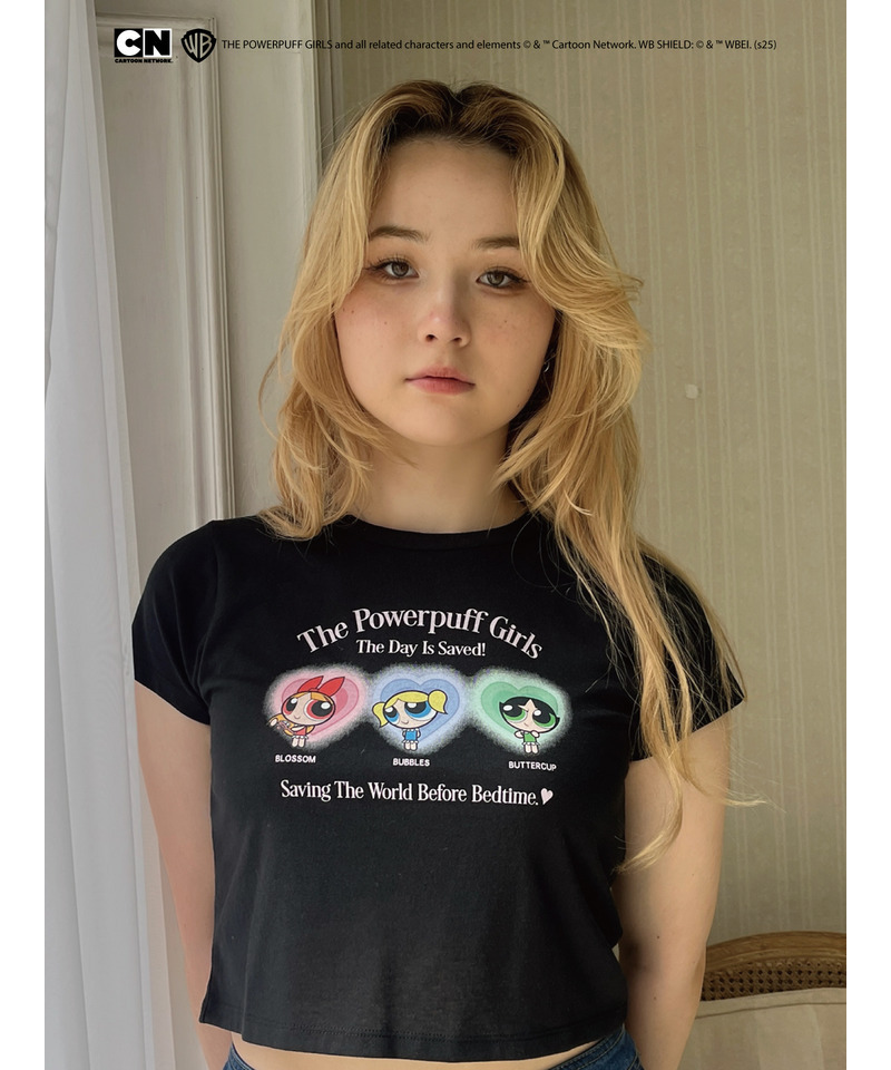 【THE POWERPUFF GIRLS】パジャマガールズTEE  詳細画像 ブラック 5