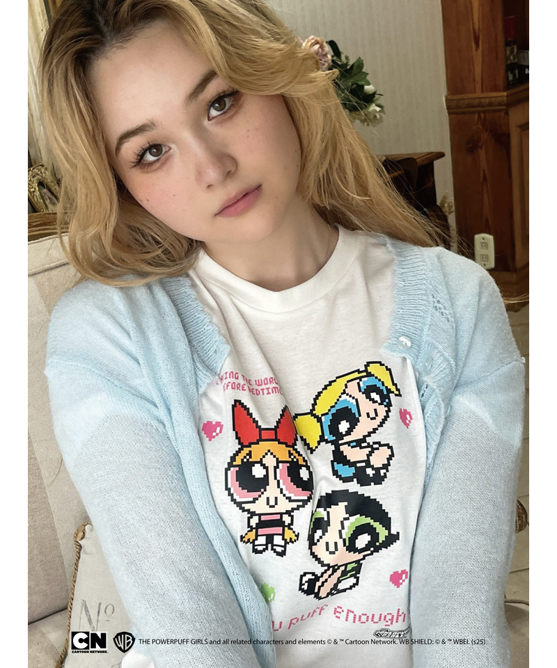 【THE POWERPUFF GIRLS】ガールズTEE  詳細画像 オフホワイト 3