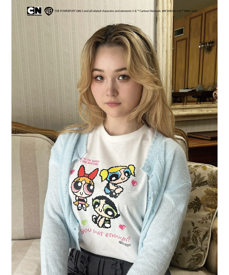 【THE POWERPUFF GIRLS】ガールズTEE  詳細画像 オフホワイト 5