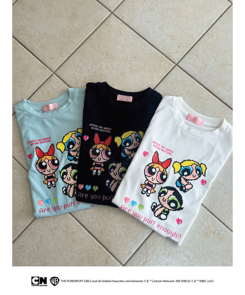 【THE POWERPUFF GIRLS】ガールズTEE  詳細画像 ブラック 7