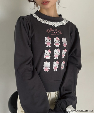 ANGEL【HELLO KITTY】 ENCYCLOPEDIA FRILL SWEAT