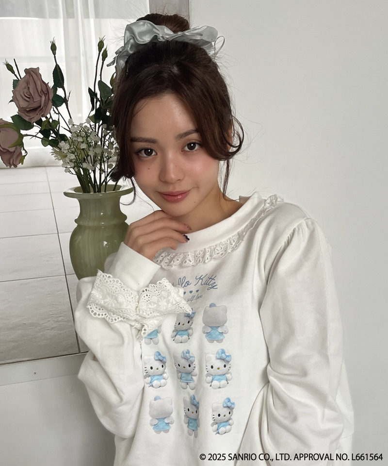 ANGEL【HELLO KITTY】 ENCYCLOPEDIA FRILL SWEAT 詳細画像 オフホワイト 13