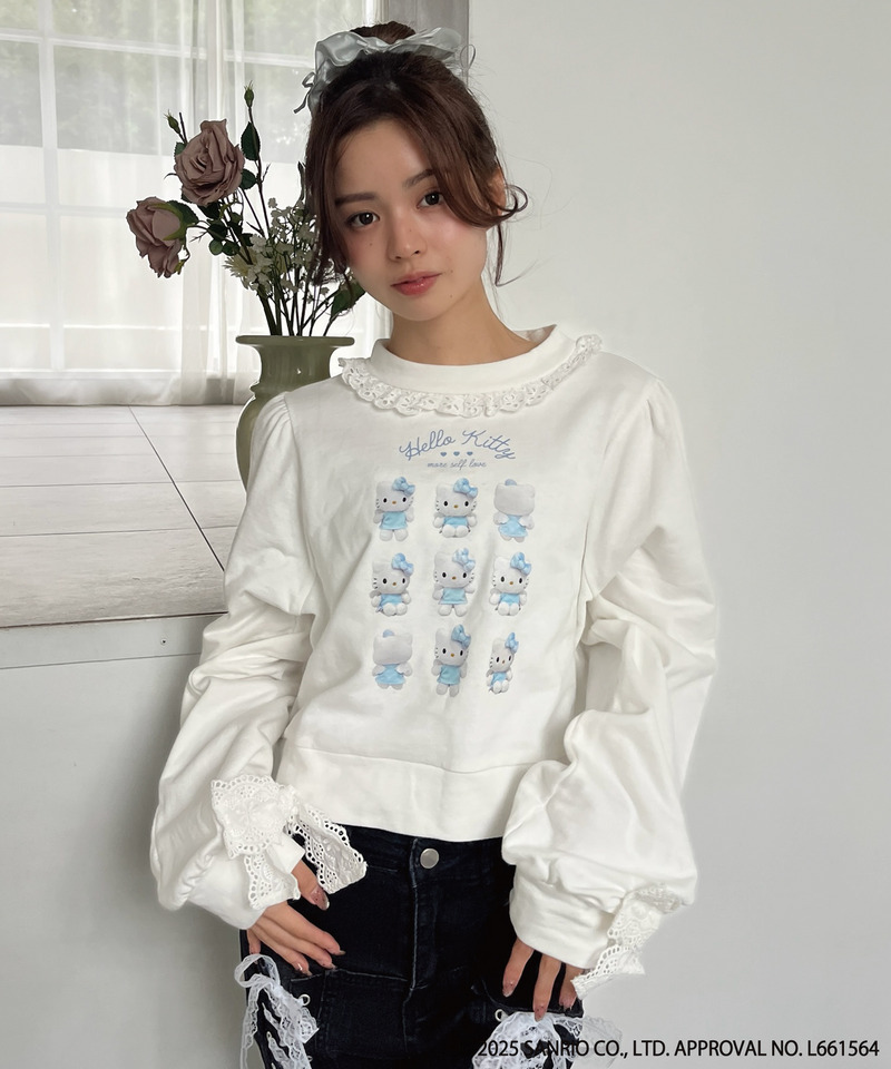ANGEL【HELLO KITTY】 ENCYCLOPEDIA FRILL SWEAT 詳細画像 オフホワイト 14