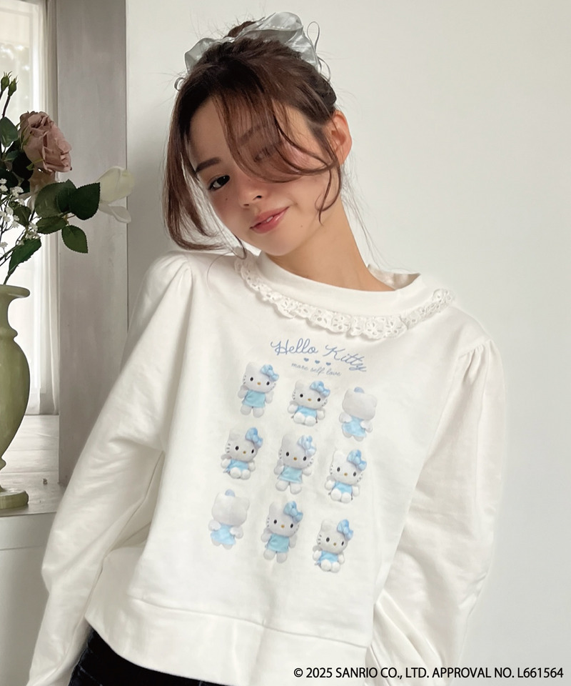 ANGEL【HELLO KITTY】 ENCYCLOPEDIA FRILL SWEAT 詳細画像 オフホワイト 19