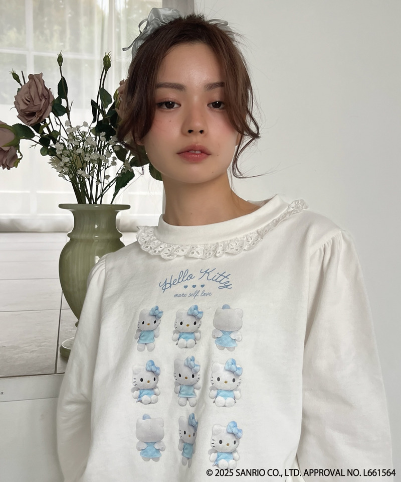 ANGEL【HELLO KITTY】 ENCYCLOPEDIA FRILL SWEAT 詳細画像 オフホワイト 2