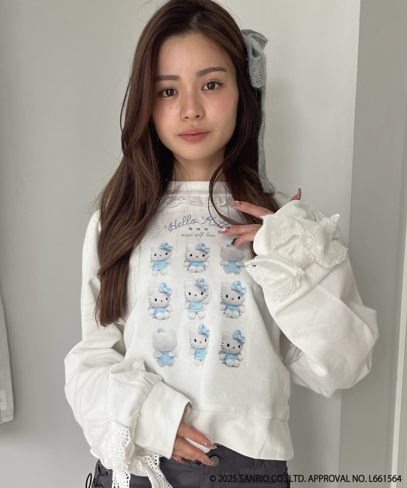 ANGEL【HELLO KITTY】 ENCYCLOPEDIA FRILL SWEAT 詳細画像 オフホワイト 24
