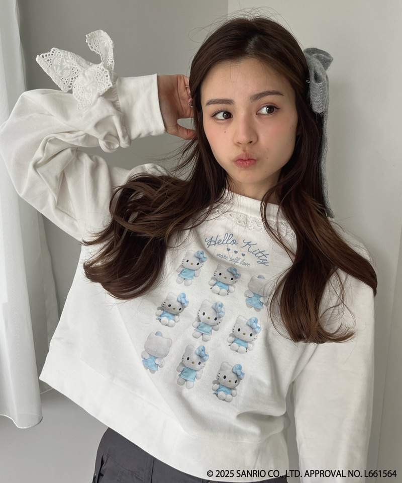 ANGEL【HELLO KITTY】 ENCYCLOPEDIA FRILL SWEAT 詳細画像 オフホワイト 5