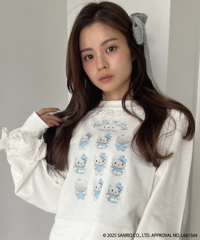 ANGEL【HELLO KITTY】 ENCYCLOPEDIA FRILL SWEAT 詳細画像 オフホワイト 6