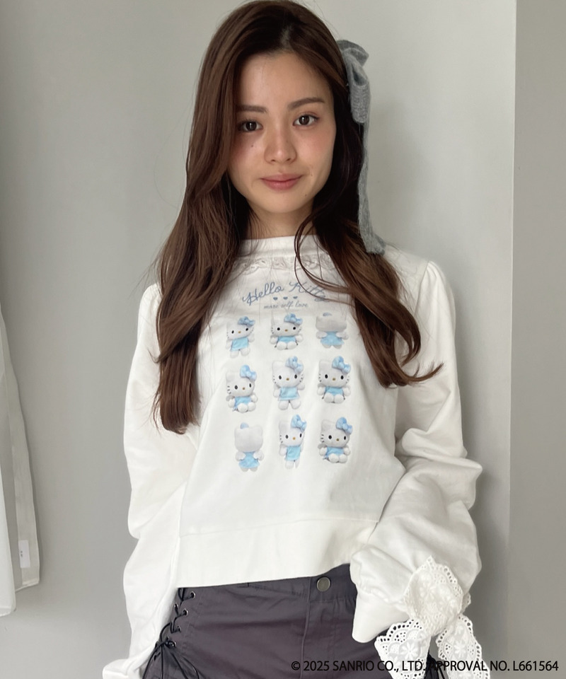 ANGEL【HELLO KITTY】 ENCYCLOPEDIA FRILL SWEAT 詳細画像 オフホワイト 7