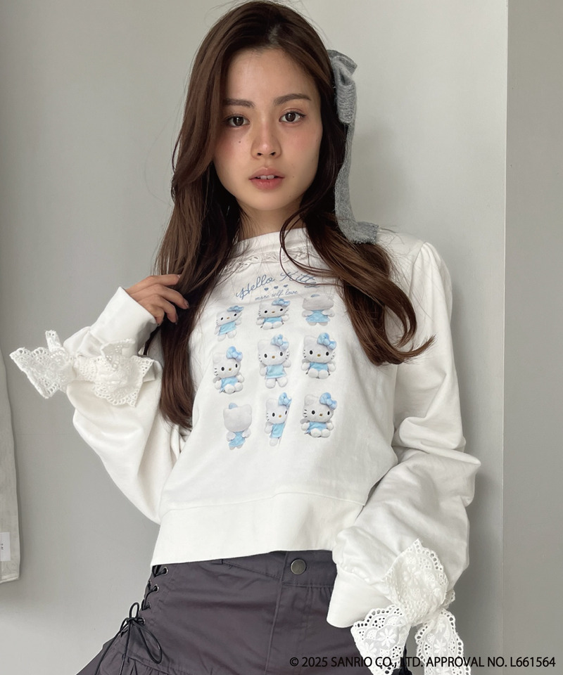 ANGEL【HELLO KITTY】 ENCYCLOPEDIA FRILL SWEAT 詳細画像 オフホワイト 9