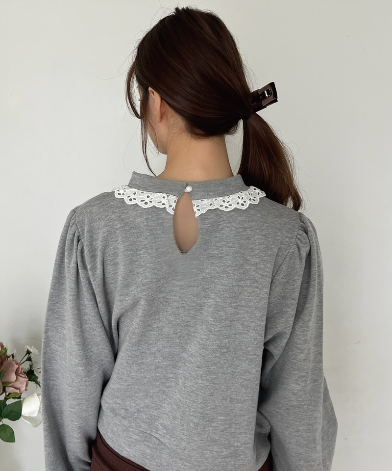 ANGEL【HELLO KITTY】 ENCYCLOPEDIA FRILL SWEAT 詳細画像 グレー 8