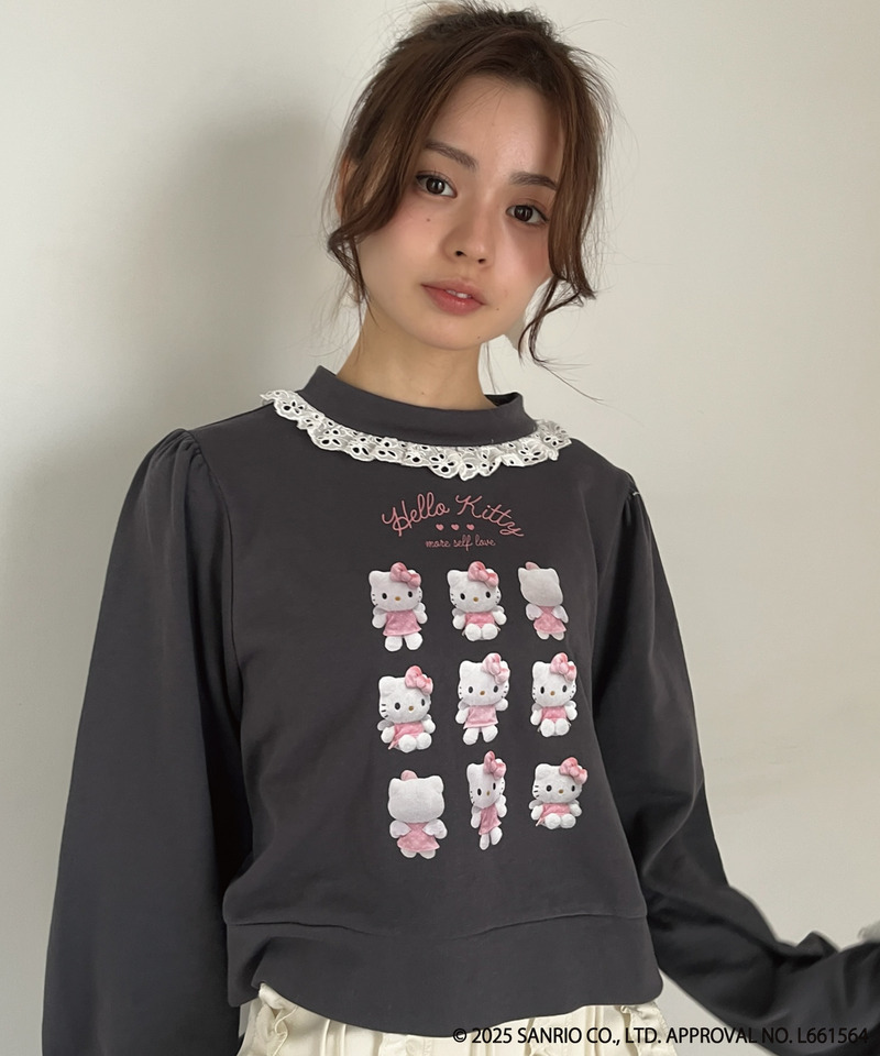 ANGEL【HELLO KITTY】 ENCYCLOPEDIA FRILL SWEAT 詳細画像 ブラック系 4