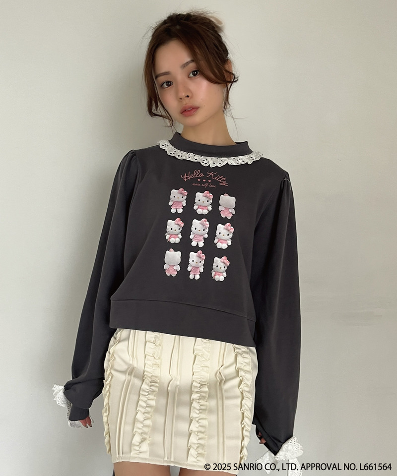 ANGEL【HELLO KITTY】 ENCYCLOPEDIA FRILL SWEAT 詳細画像 ブラック系 6