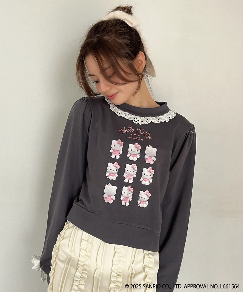 ANGEL【HELLO KITTY】 ENCYCLOPEDIA FRILL SWEAT 詳細画像 ブラック系 7