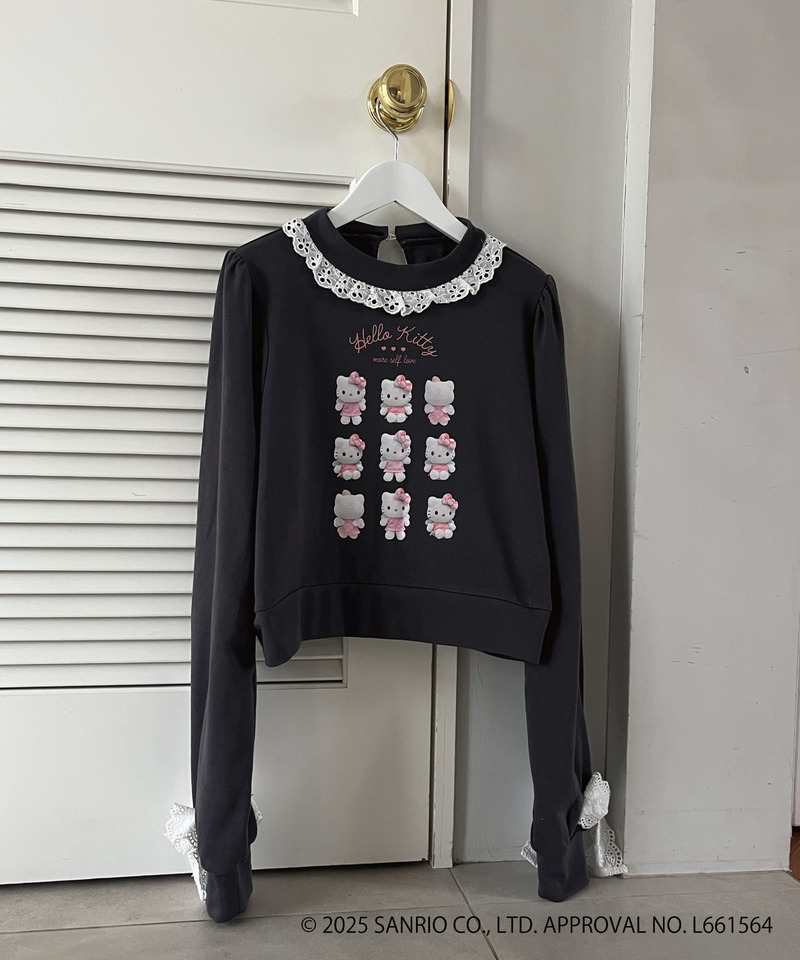 ANGEL【HELLO KITTY】 ENCYCLOPEDIA FRILL SWEAT 詳細画像 ブラック系 8