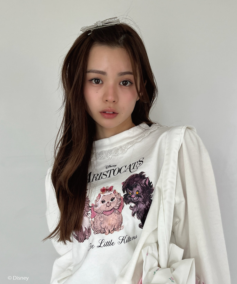 【Disney】おしゃれキャット / フリルスウェット 詳細画像 オフホワイト 12