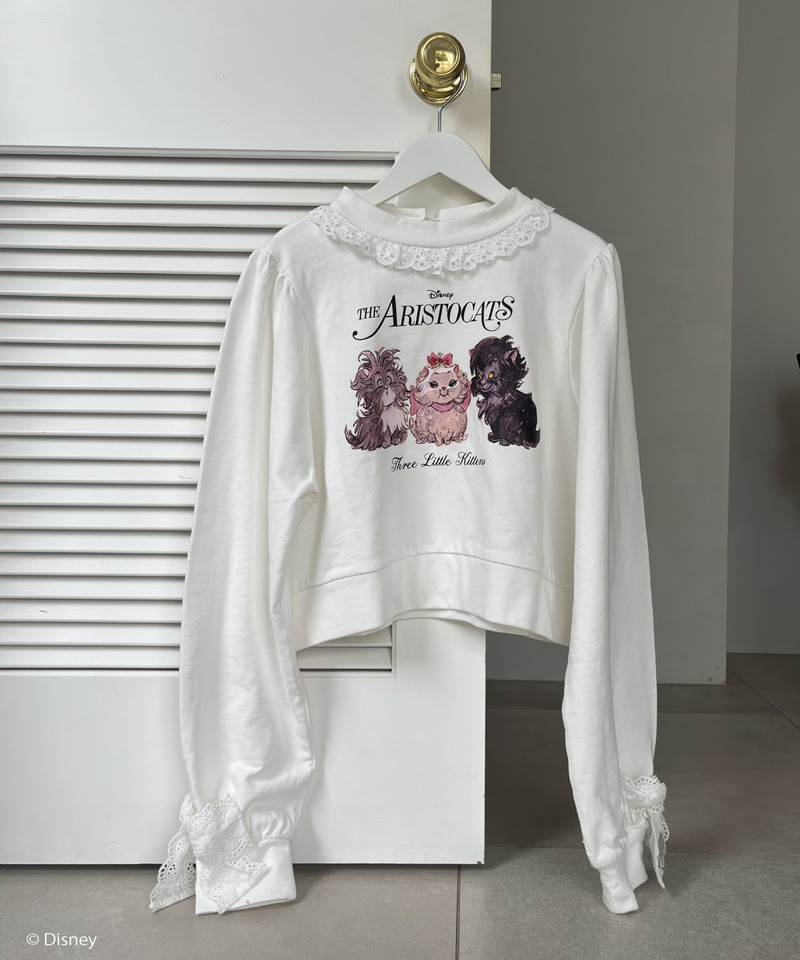 【Disney】おしゃれキャット / フリルスウェット 詳細画像 オフホワイト 17
