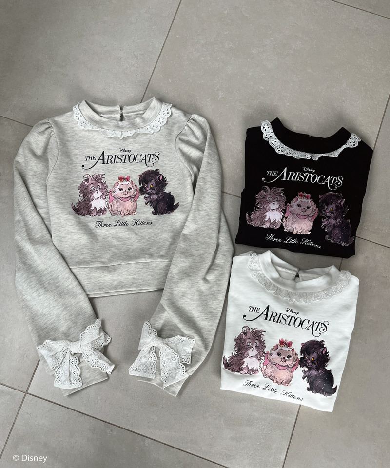 【Disney】おしゃれキャット / フリルスウェット 詳細画像 グレー 8