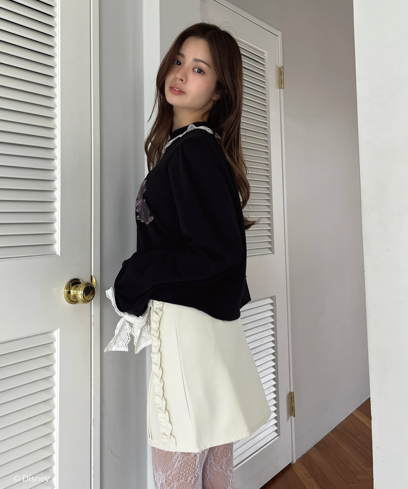 【Disney】おしゃれキャット / フリルスウェット 詳細画像 ブラック 11