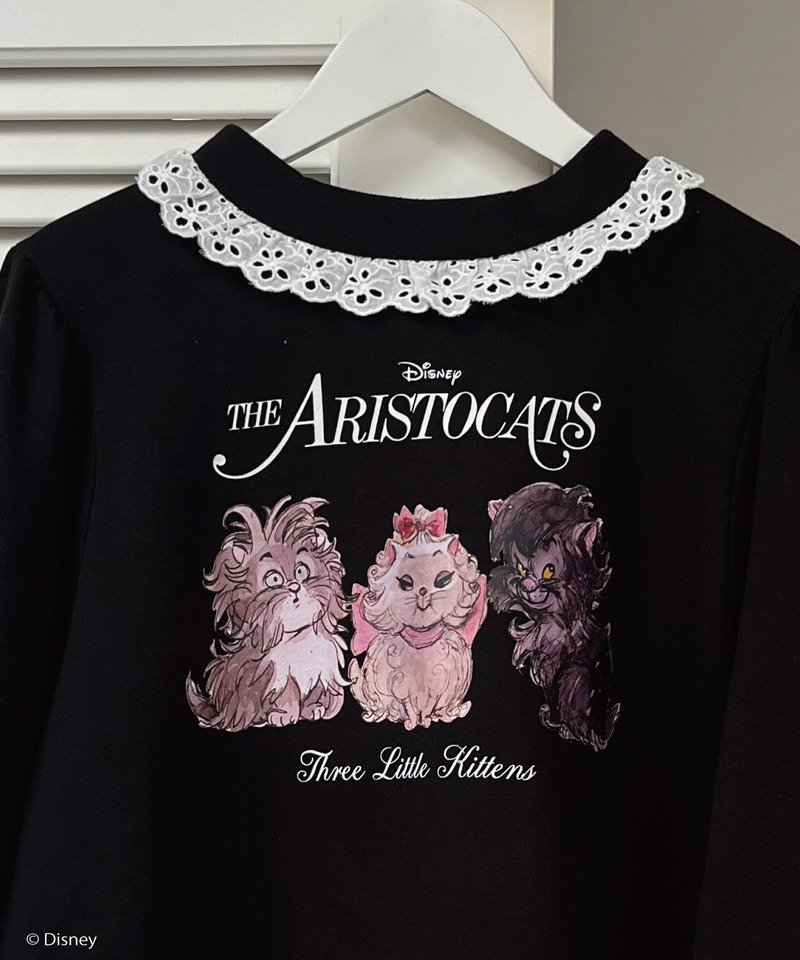 【Disney】おしゃれキャット / フリルスウェット 詳細画像 ブラック 2