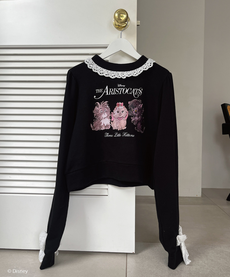 【Disney】おしゃれキャット / フリルスウェット 詳細画像 ブラック 20