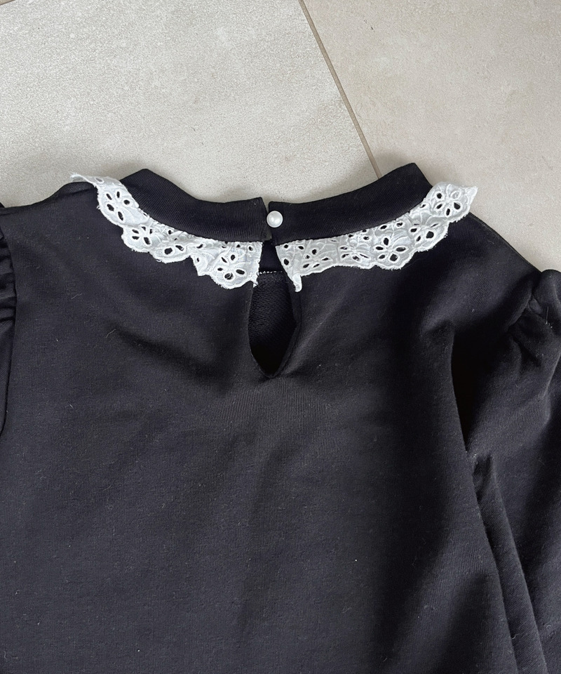 【Disney】おしゃれキャット / フリルスウェット 詳細画像 ブラック 4