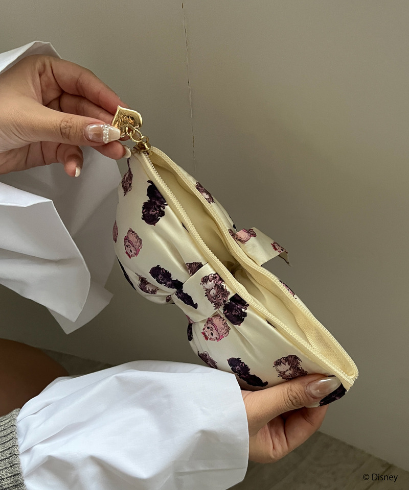 【超ときめき?宣伝部 杏ジュリア様 着用】【Disney】おしゃれキャット / リボンポーチ 詳細画像 オフホワイト 12