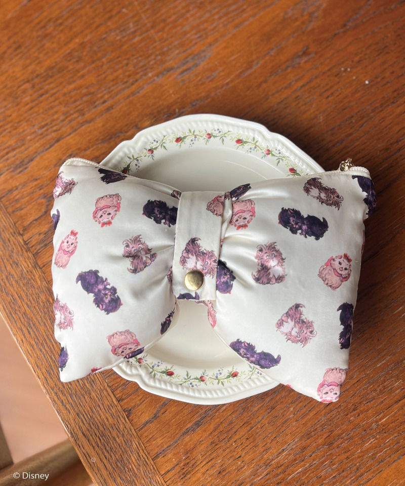 【Disney】おしゃれキャット / リボンポーチ 詳細画像 オフホワイト 2
