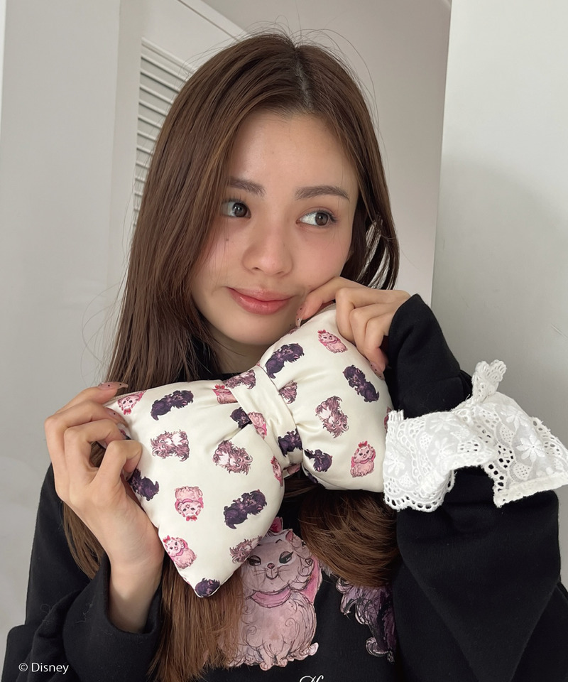 【Disney】おしゃれキャット / リボンポーチ 詳細画像 オフホワイト 6