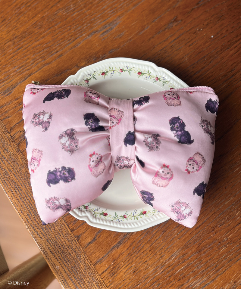 【Disney】おしゃれキャット / リボンポーチ 詳細画像 ピンク 1