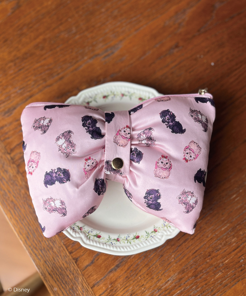【Disney】おしゃれキャット / リボンポーチ 詳細画像 ピンク 2