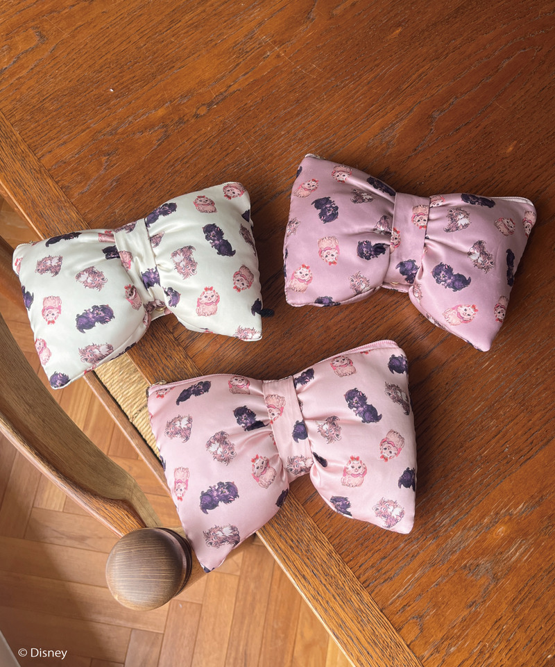 【Disney】おしゃれキャット / リボンポーチ 詳細画像 ピンク 4