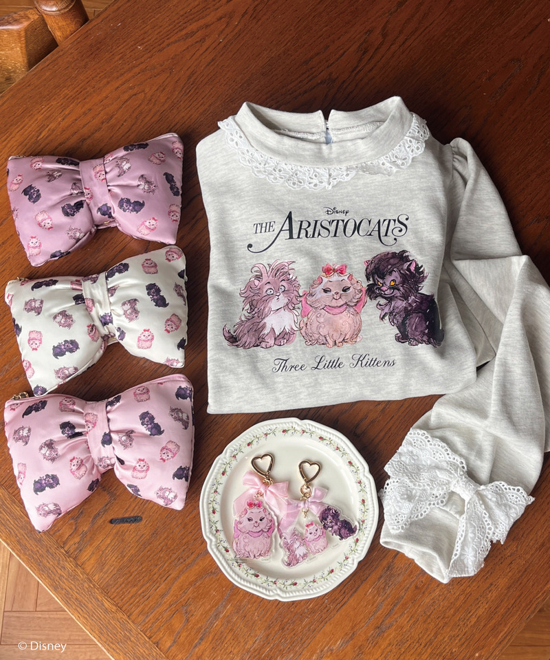 【超ときめき?宣伝部 杏ジュリア様 着用】【Disney】おしゃれキャット / リボンポーチ 詳細画像 ピンク系 16