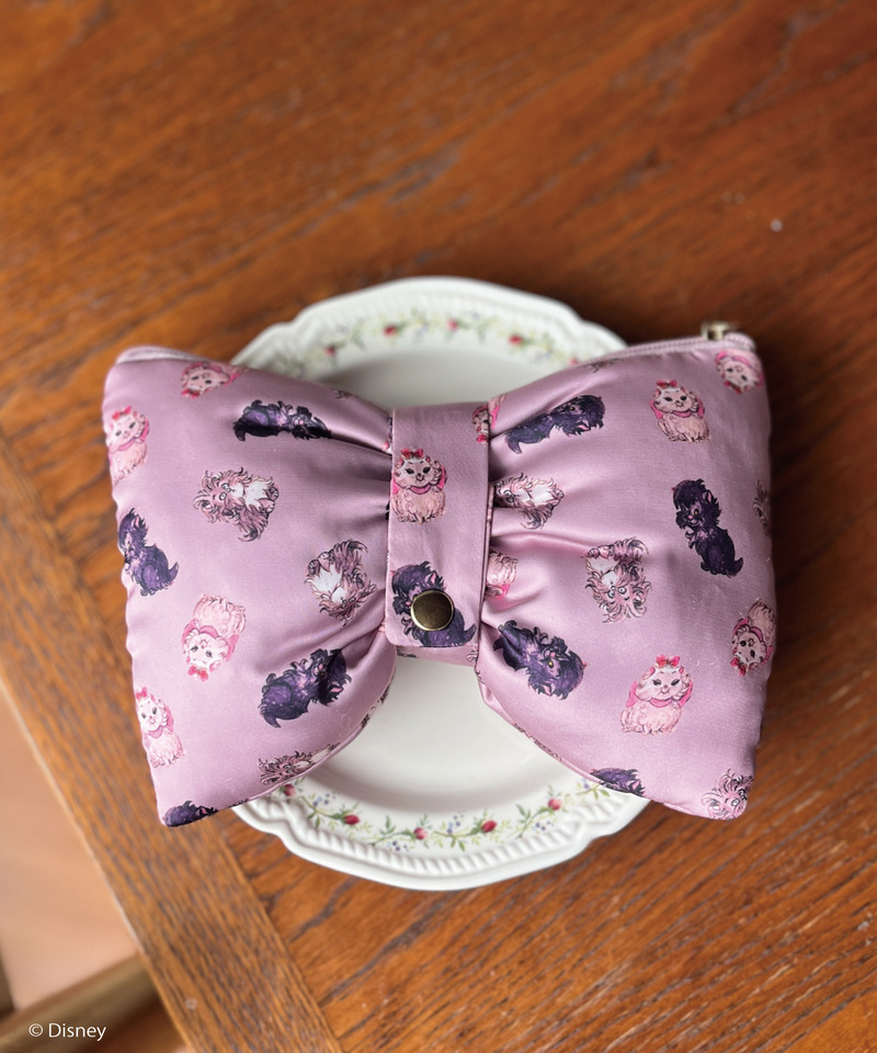 【Disney】おしゃれキャット / リボンポーチ 詳細画像 ピンク系 2