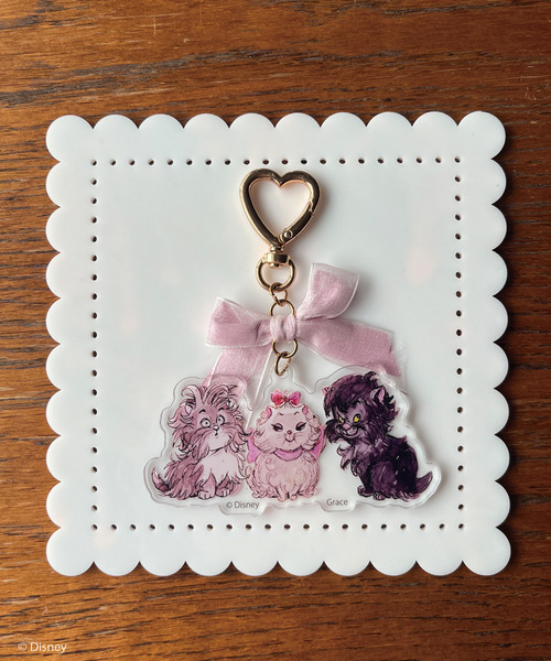 【Disney】おしゃれキャット /  アクリルリボンチャーム 詳細画像