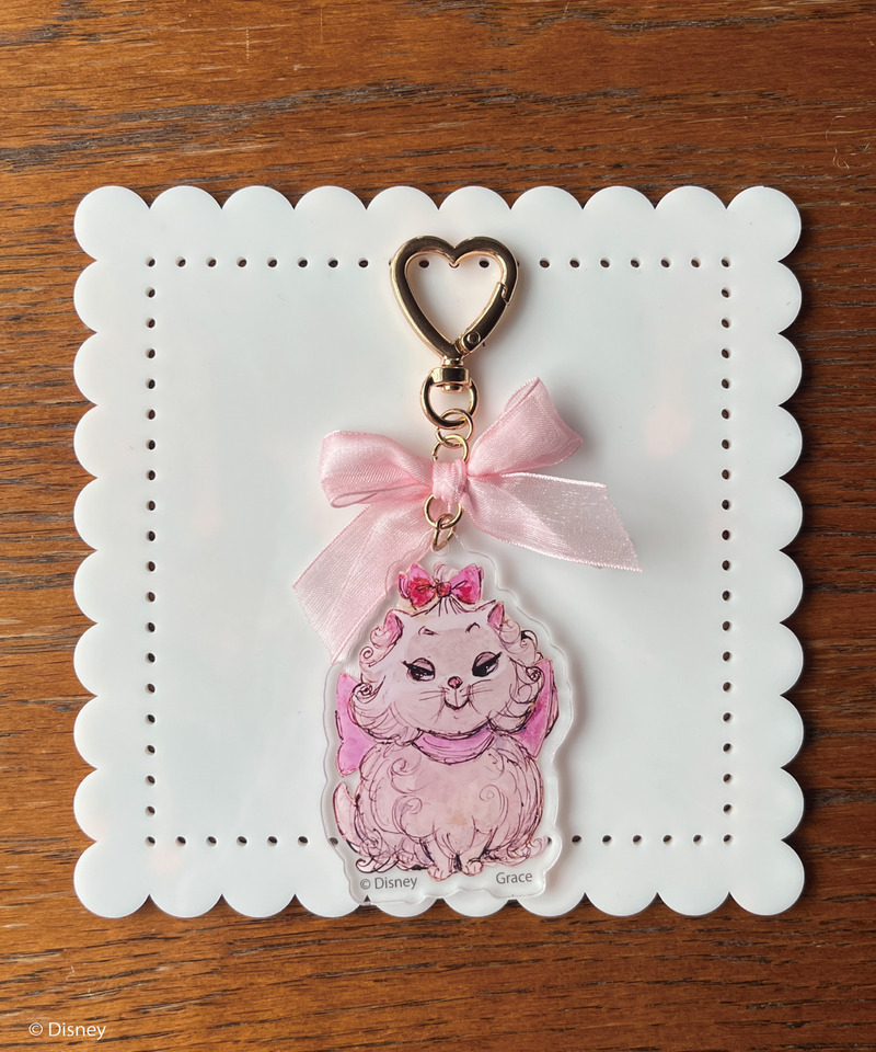 【Disney】TheAristocats / マリー アクリルリボンチャーム 詳細画像 ピンク 6
