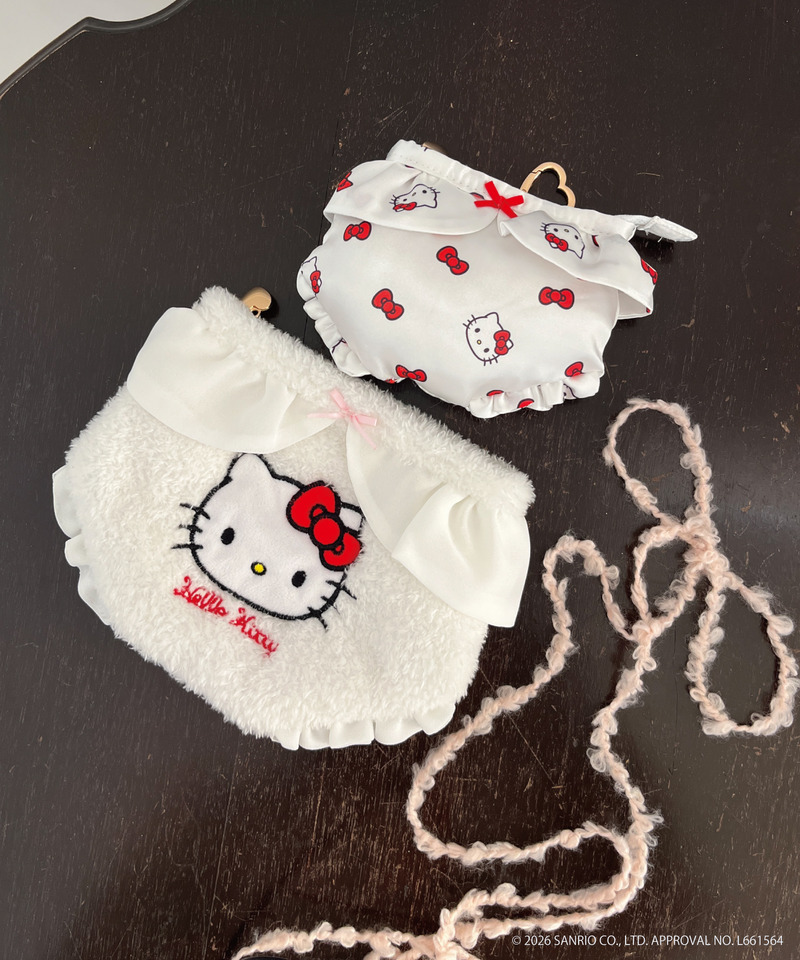 【HELLO KITTY】FLUFFY PANTIES POUCH 詳細画像 オフホワイト 12