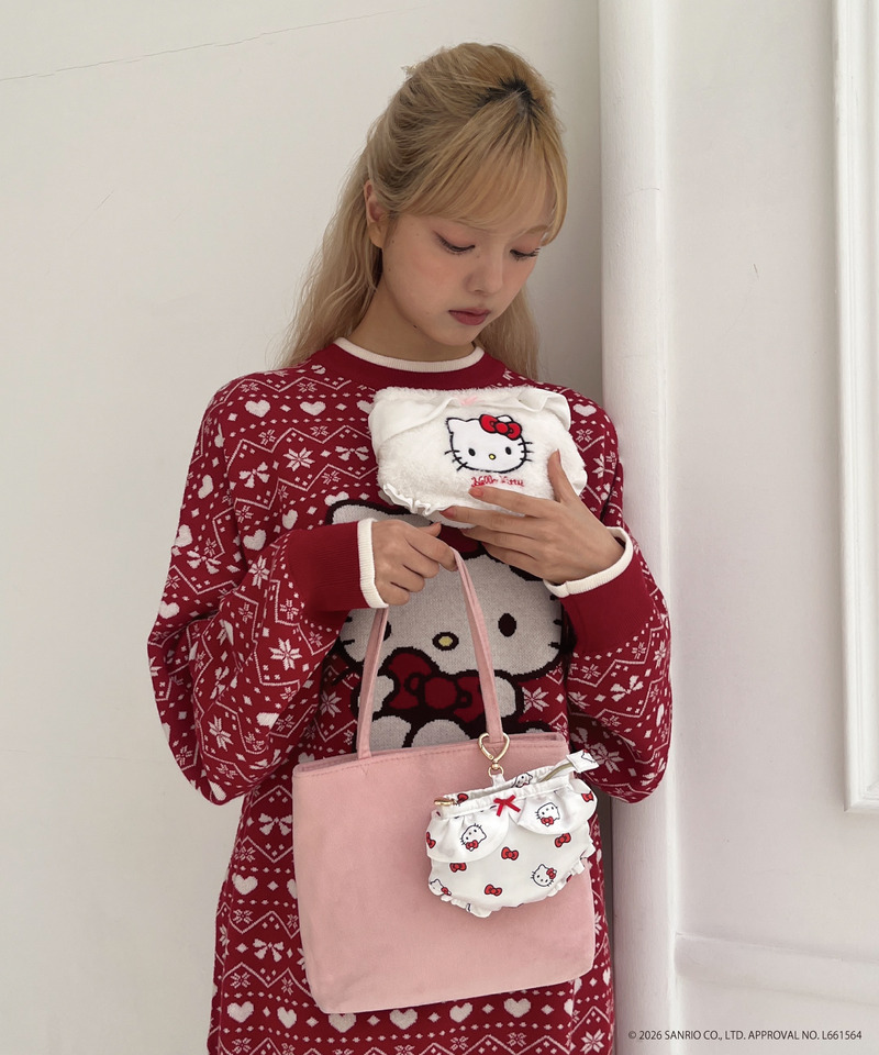 【HELLO KITTY】FLUFFY PANTIES POUCH 詳細画像 オフホワイト 13