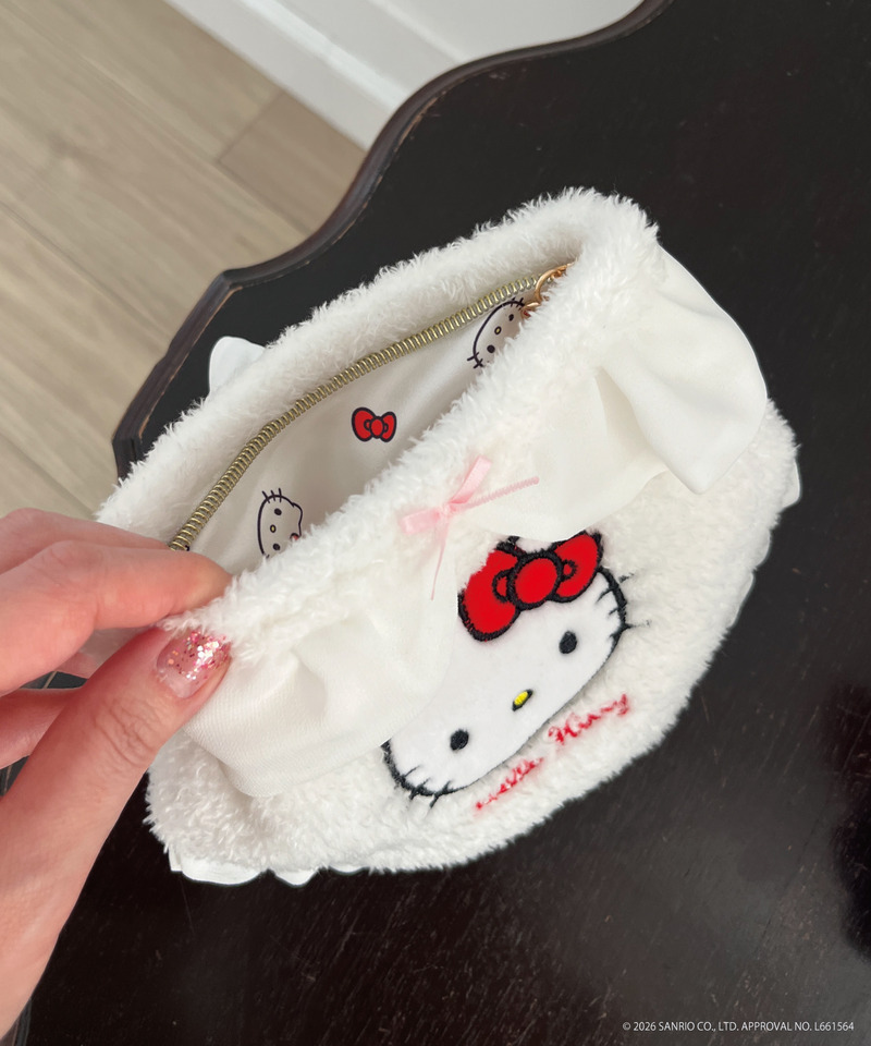 【HELLO KITTY】FLUFFY PANTIES POUCH 詳細画像 オフホワイト 3