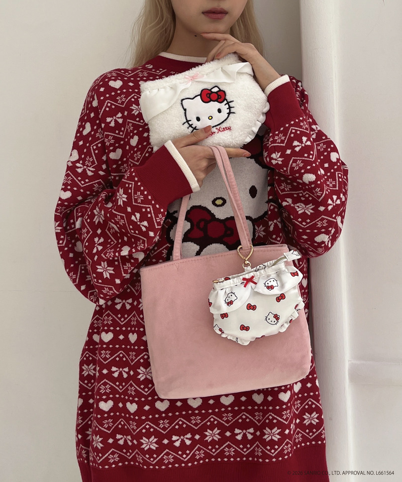 【HELLO KITTY】FLUFFY PANTIES POUCH 詳細画像 オフホワイト 4