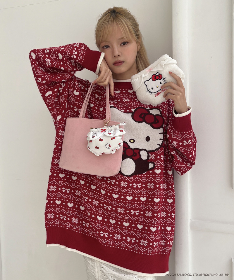 【HELLO KITTY】FLUFFY PANTIES POUCH 詳細画像 オフホワイト 6